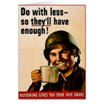 Do With Less - Vintage WWII Rationing Card