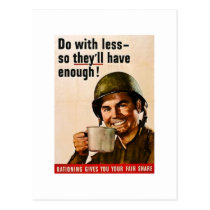 Do With Less - Vintage WWII Rationing postcards