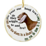 DO YOUR EARS HANG LOW GOAT CHRISTMAS ORNAMENT ornaments