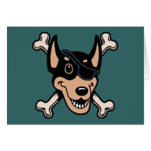 Dobe-n-Crossbones Greeting Cards