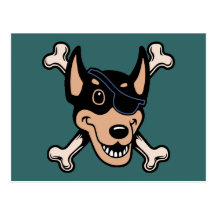 Dobe-n-Crossbones Postcard