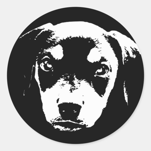 Dobe Pup -bw Sticker