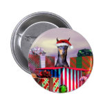 Doberman Christmas Surprise Pinback Buttons