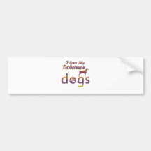 Doberman designs bumper sticker