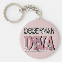 Doberman DIVA Keychains