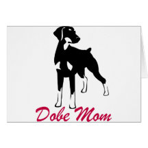 Doberman Dobie Mum Greeting Card