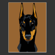Doberman Head, Black, Cropped postcards