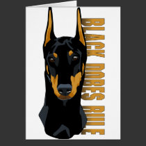 Doberman Head, Black Dobes Rule cards
