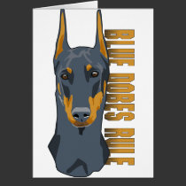 Doberman Head, Blue Dobes Rule cards