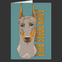 Doberman Head, Fawn Dogs Rule cards