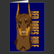 Doberman Head, Red Dobes Rule cards