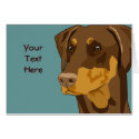 Doberman Head, Red, Uncropped cards