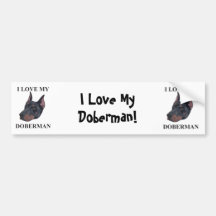 Doberman Love Bumper Stickers