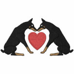 Doberman Love Ladies Long Sleeve T embroidered shirts