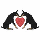 Doberman Love Polo Shirt embroidered shirts
