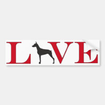 Doberman Lover Bumpersticker Bumper Stickers