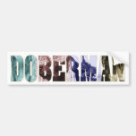 Doberman photo collage name bumper sticker