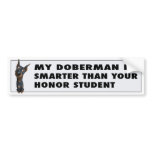 Doberman Pinscher (Black and Tan) Honour bumper stickers