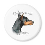Doberman Pinscher (blk) Mom 2 Magnets