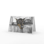 Doberman Pinscher Dog Riding in Car Cards