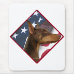 Doberman Pinscher Flag 2 Mouse Mat