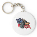 Doberman Pinscher Flag keychains