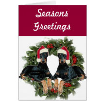 Doberman Pinscher Holiday Card