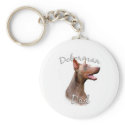 Doberman Pinscher (Isabella) Dad 2 keychains