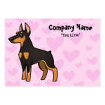 Doberman Pinscher Love (pointy ears) Business Card Template