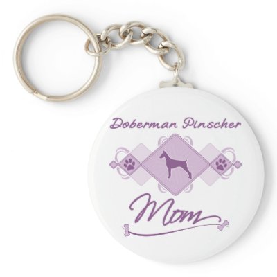 Doberman Pinscher Mom Keychains