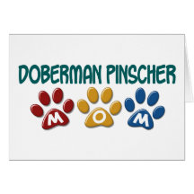 DOBERMAN PINSCHER Mum Paw Print 1 Card