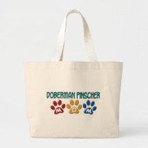 DOBERMAN PINSCHER Mum Paw Print 1 Tote Bags
