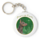 Doberman Pinscher Peace keychains