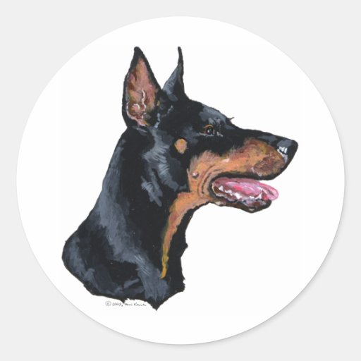 doberman pinscher head study created from my original artwork ...