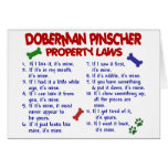 DOBERMAN PINSCHER Property Laws 2 Greeting Cards