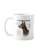 Doberman Pinscher (red) History Design mugs