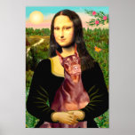 Doberman Pinscher  (red) - Mona Lisa Posters