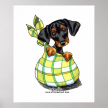 Doberman Pinscher Sack Puppy Posters
