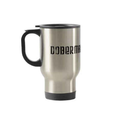 Doberman Pinscher Travel Mug by Quequay