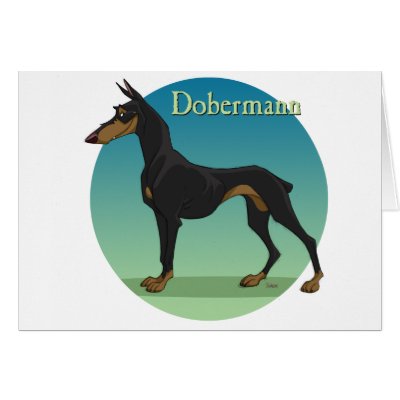 dobermann card by len_simon