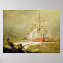 Docking a Cargo Ship Poster