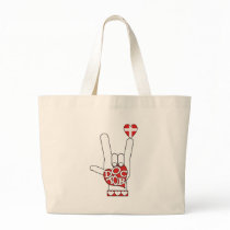 DOCTOR ASL SIGN I LOVE YOU - HEART - MEDICAL CROSS BAGS