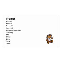 Doctor Bear Lady Business Card Templates