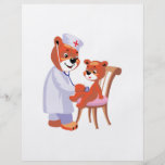 doctor bear tending patient full color flyer