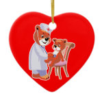 doctor bear tending patient christmas ornaments