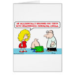 doctor brushed teeth hemorrhoid shrinking cream cards
