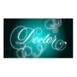 Doctor Business Card Elegant Flourish Glow