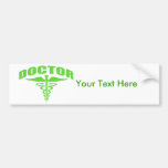 Doctor Caduceus Green Bumper Stickers