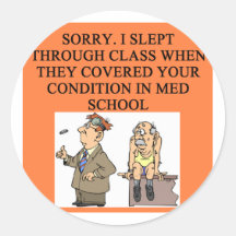 DOCTOR joke Round Stickers