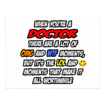 Doctor .. OMG WTF LOL Postcard
